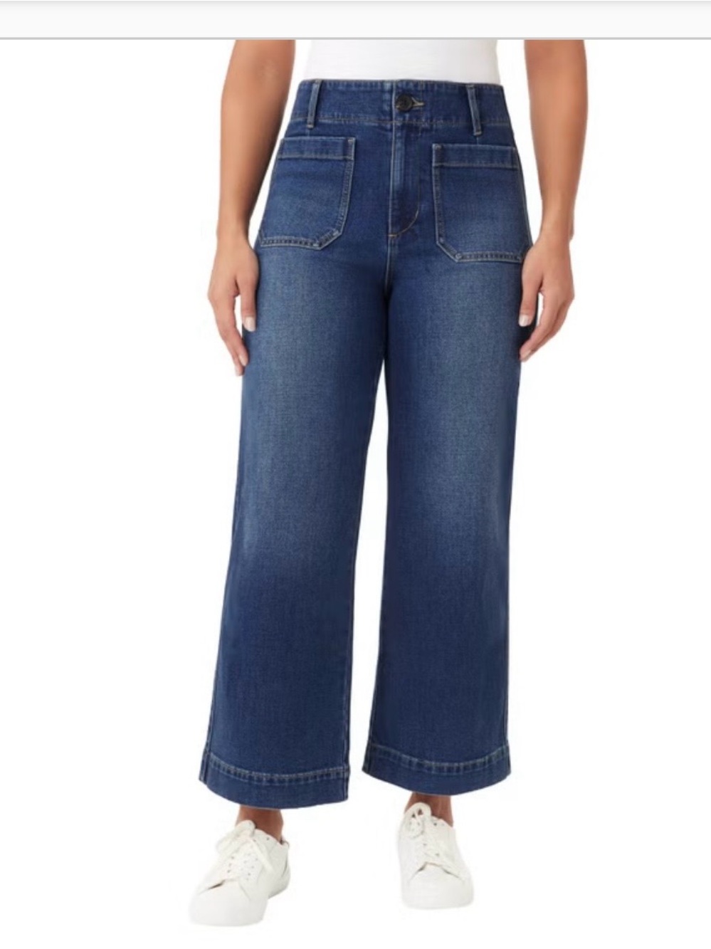 Scotch and Soda Women’s Wide Leg Cropped Jeans - Dark Blue NWOT